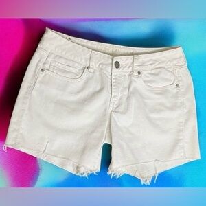 American Eagle White Denim Cutoff Womens Shorts